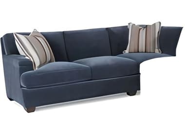 Hickory White Custom Elements Upholstery 102" Carob Brown Blue Fabric Upholstered Sofa HIW590333MC