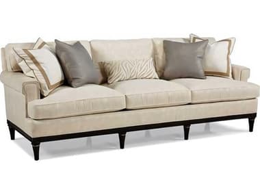 Hickory White Custom Elements Upholstery 98" Cafe Noir Beige Fabric Upholstered Sofa HIW600105MC