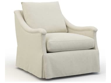 Hickory White Custom Elements Upholstery 32" Swivel Cream Fabric Bella Accent Chair HIW640201SMC