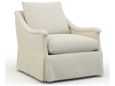 Hickory White Custom Elements Upholstery Swivel Cream Fabric Bella Accent Chair HIW640201SMC