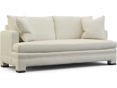 Hickory White Custom Elements Upholstery 89" Mineral Cream Fabric Upholstered Game Day Sofa HIW650205MC