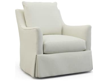Hickory White Custom Elements Upholstery 34" Swivel Cream Fabric Lottie Accent Chair HIW660501SMC