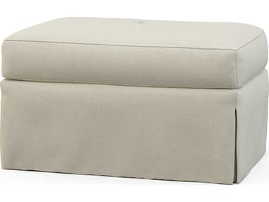 Hickory White Custom Elements Upholstery 32" Cream Fabric Upholstered Ottoman HIW670120MC