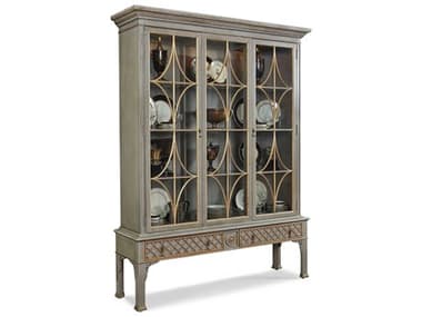 Hickory White Innovation 69&quot; Oak Wood French Blue Display Cabinet HIW79044MC