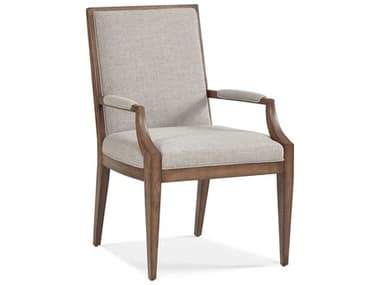 Hickory White Sonoma Gray Fabric Upholstered Arm Dining Chair HIW84163