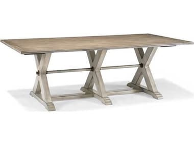 Hickory White Vineyard Haven 92-116&quot; Rectangular Wood Earth Grey Dining Table HIW86012MC