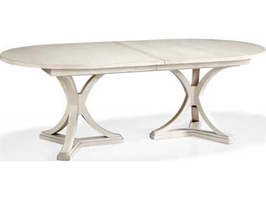 Hickory White Journey The World 88-132&quot; Oval Wood Sandstone Dining Table HIW87013MC