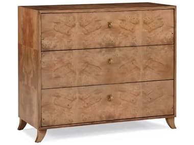 Hickory White Journey The World 42" Wide 3-Drawers Samarkand Burl Accent Chest HIW87561