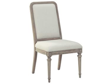 Hekman Wellington Solid Wood Brown Fabric Upholstered Side Dining Chair HK25225