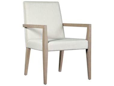 Hekman Scottsdale Mindi Wood White Suede Upholstered Arm Dining Chair HK25322