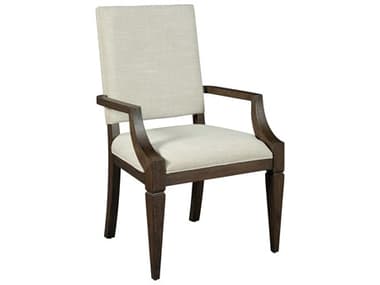 Hekman Linwood Mindi Wood White Upholstered Arm Dining Chair HK25622