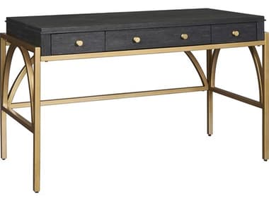 Hekman Office 49" Special Reserve Black Mindi Wood Writing Desk HK28740