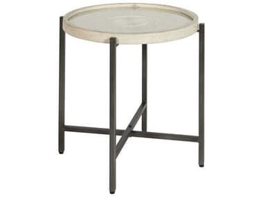 Hekman Accents Round Wood Whitewash End Table HK28761