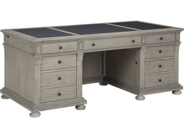 Hekman Home Office 72" Driftwood Gray Mindi Wood Executive Desk HK79400