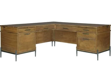 Hekman Bedford Park Brown Mango Wood L-Shaped Desk HK79447