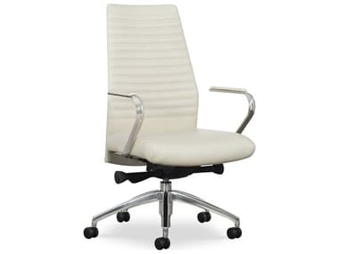 Hancock & Moore H&M Home Bessinger Alston White Leather Blade Channeled Swivel Tilt Chair HMOP5883STUPHWHITE