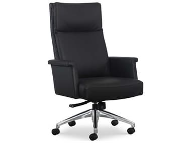 Hancock & Moore H&M Home Mahoney Atmore Black Leather Swivel Tilt Chair HMOP6217STPLBLACK