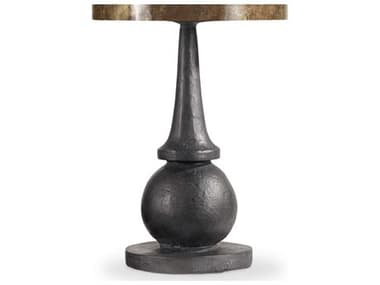 Hooker Furniture Curata Brass with Patina 18'' Wide Round Pedestal Table HOO160050003MTL