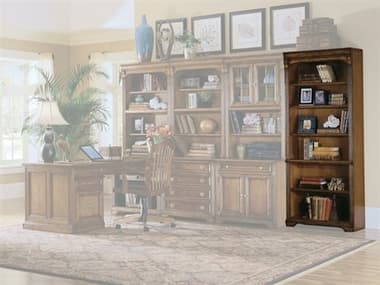 Hooker Furniture Brookhaven Lightly Distressed Medium Brown Tall Bookcase HOO28110422