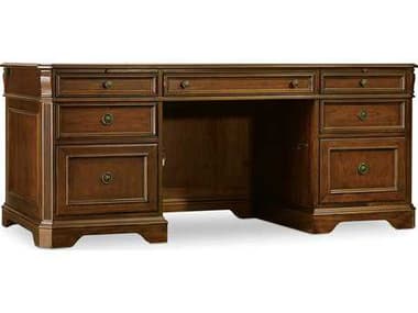 Hooker Furniture Brookhaven Distressed Medium Cherry 72''L x 34''W Rectangular Executive Desk HOO28110583