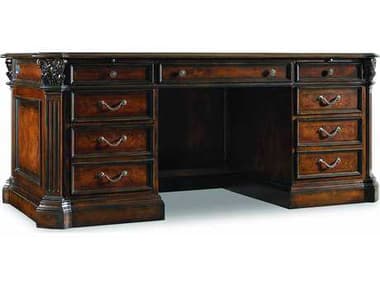 Hooker Furniture European Renaissance II Dark Rich Brown 73''L x 37''W Rectangular Executive Desk HOO37410562