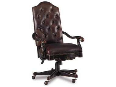 Hooker Furniture Grandover Brown Leather Adjustable Swivel Tilt Executive Desk Chair HOO502930220