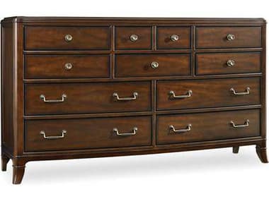 Hooker Furniture Palisade 67" Wide 11-Drawers Brown Hardwood Dresser HOO518390002