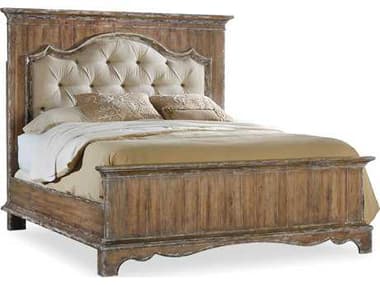 Hooker Furniture Chatelet Brown Hardwood Upholstered Queen Panel Bed HOO530090850