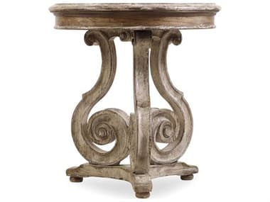 Hooker Furniture Chatelet Scroll 26" Round Light Wood End Table HOO535150002