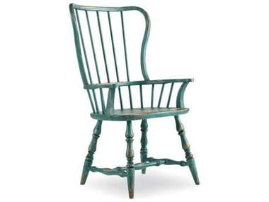 Hooker Furniture Sanctuary Hardwood Blue Arm Dining Chair HOO540575300