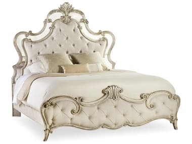 Hooker Furniture Sanctuary Silver Hardwood Upholstered Queen Panel Bed HOO541390850