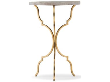 Hooker Furniture 16" Round Stone Gold End Table HOO554050001GLD