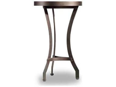 Hooker Furniture Saint 15" Round Wood Light Natural Antique Bronze End Table HOO560150002