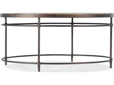 Hooker Furniture St Armand 38" Round Wood Light Natural Antique Bronze Cocktail Table HOO560180110LTWD