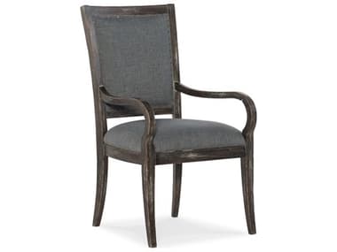 Hooker Furniture Beaumont Hardwood Gray Fabric Upholstered Arm Dining Chair HOO57517540089