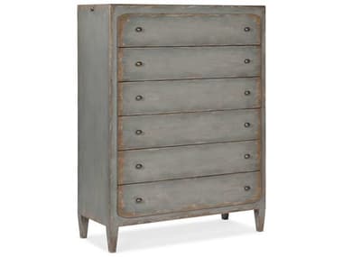 Hooker Furniture Ciao Bella 45" Wide 6-Drawers Gray Cedar Wood Accent Chest HOO58059001095