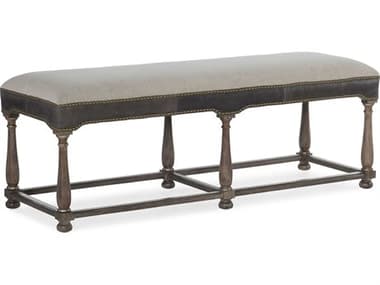 Hooker Furniture Woodlands Lenox Taupe / Hopkins Gray Medium Wood Bed Bench HOO58209001984