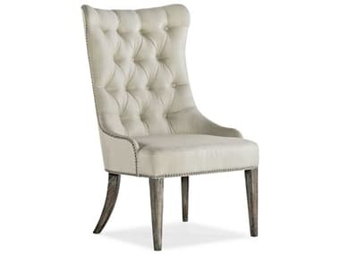 Hooker Furniture Sanctuary 2 Tufted Rubberwood Beige Fabric Upholstered Side Dining Chair HOO58657541580