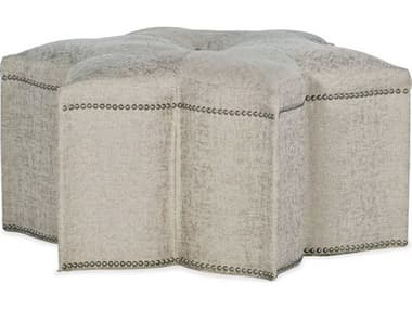 Hooker Furniture Sanctuary 2 Star of the Show 35" Sequins Pearl Beige Fabric Upholstered Ottoman HOO58755200195