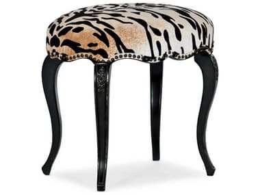 Hooker Furniture Sanctuary 2 Tigre 21" Black Brown Fabric Upholstered Ottoman HOO58755200699