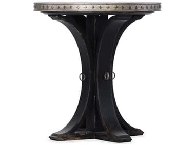 Hooker Furniture Sanctuary 2 French 25" Round Glass Black End Table HOO587580117647