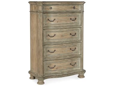Hooker Furniture Castella 43" Wide 5-Drawers Antique Slate Brown Ash Wood Accent Chest HOO58789001080