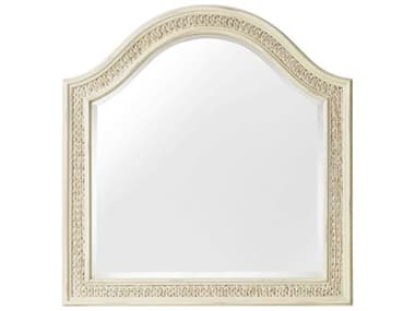 Hooker Furniture Sandcastle White 41''W x 43''H Wall Mirror with Sea Grass HOO590090004WH