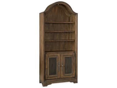 Hooker Furniture Hill Country 40" Timeworn Saddle Brown Anthracite Black Bookcase HOO596010446MULTI