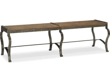 Hooker Furniture Hill Country Timeworn Saddle Brown Ozark Accent Bench HOO596090019MTL