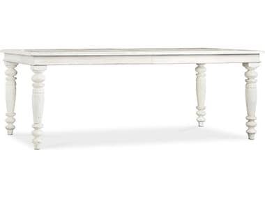 Hooker Furniture Traditions 78-122" Rectangular Wood Soft White Dining Table HOO59617520002