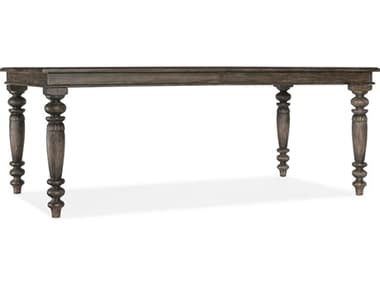Hooker Furniture Traditions 78-122" Rectangular Dark Wood Dining Table HOO59617520089