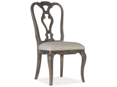 Hooker Furniture Traditions Solid Wood Gray Fabric Upholstered Side Dining Chair HOO59617541089