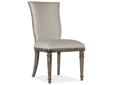 Hooker Furniture Traditions Solid Wood Gray Fabric Upholstered Side Dining Chair HOO59617551089