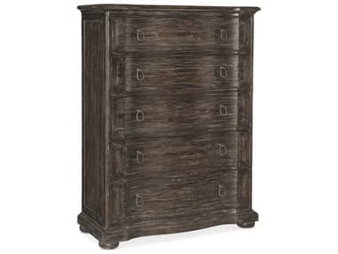 Hooker Furniture Traditions 44" Wide 6-Drawers Dark Wood Brown Cedar Accent Chest HOO59619001089